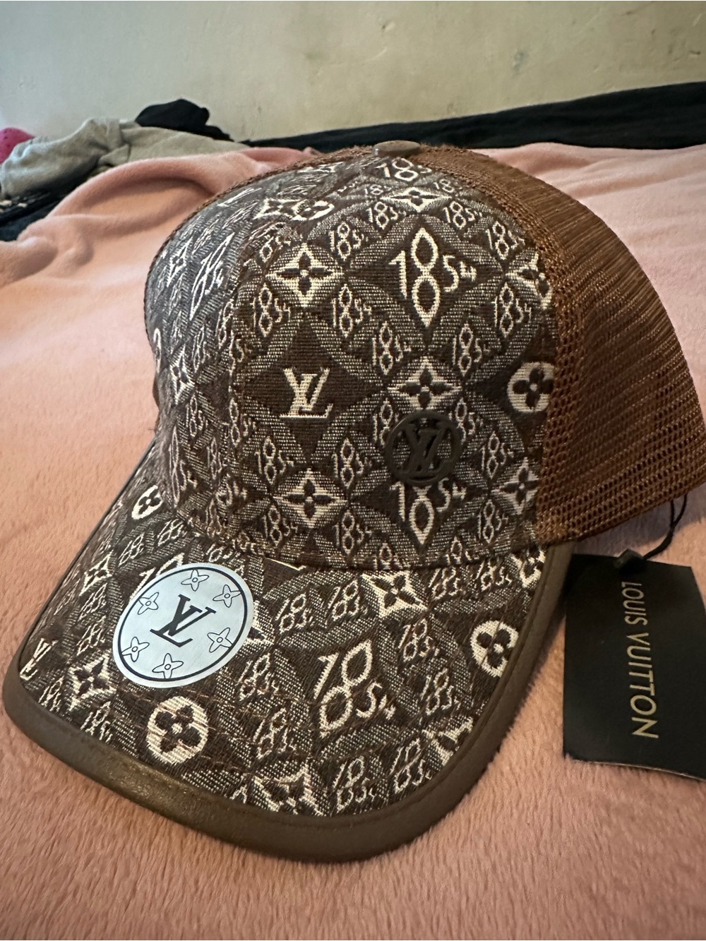 Louis Vuitton Brown Monogram Mesh Trucker Cap